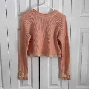 Free People Movement “Too Good” Long Sleeve Layer Top – Peach | Size Small